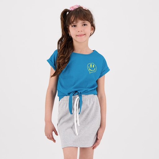 T-shirt fille demi manches nouée ENJOY