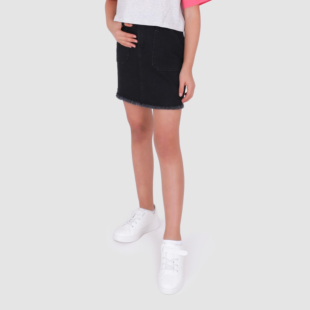 Jupe workwear fille en jeans