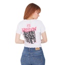 T-shirt crop côtelé femme manches courtes FREEDOM
