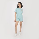 Combishort fille avec élastique à la taille avec patch
