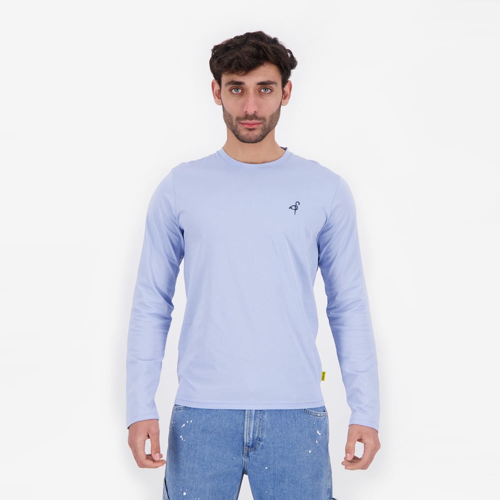 T-shirt homme manches longues avec broderie