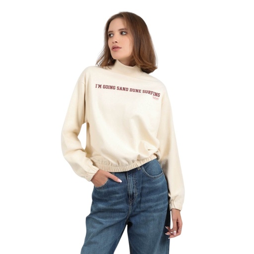 Sweat femme col cheminé I'M GOING SAND DUNE SURFING