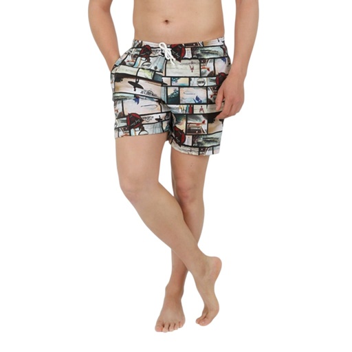 Short de bain homme court imprimé SURFING