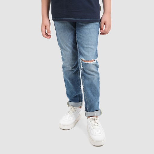 Slim jeans garçon avec revers