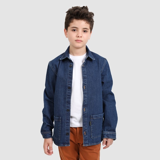 Surchemise garçon avec poche en jeans