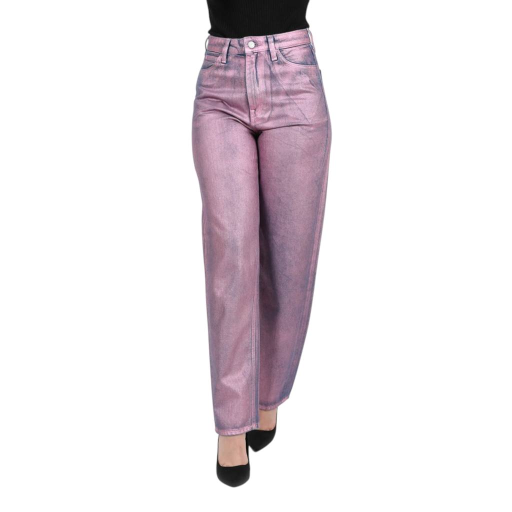 Straight jeans femme métallique - SARRA