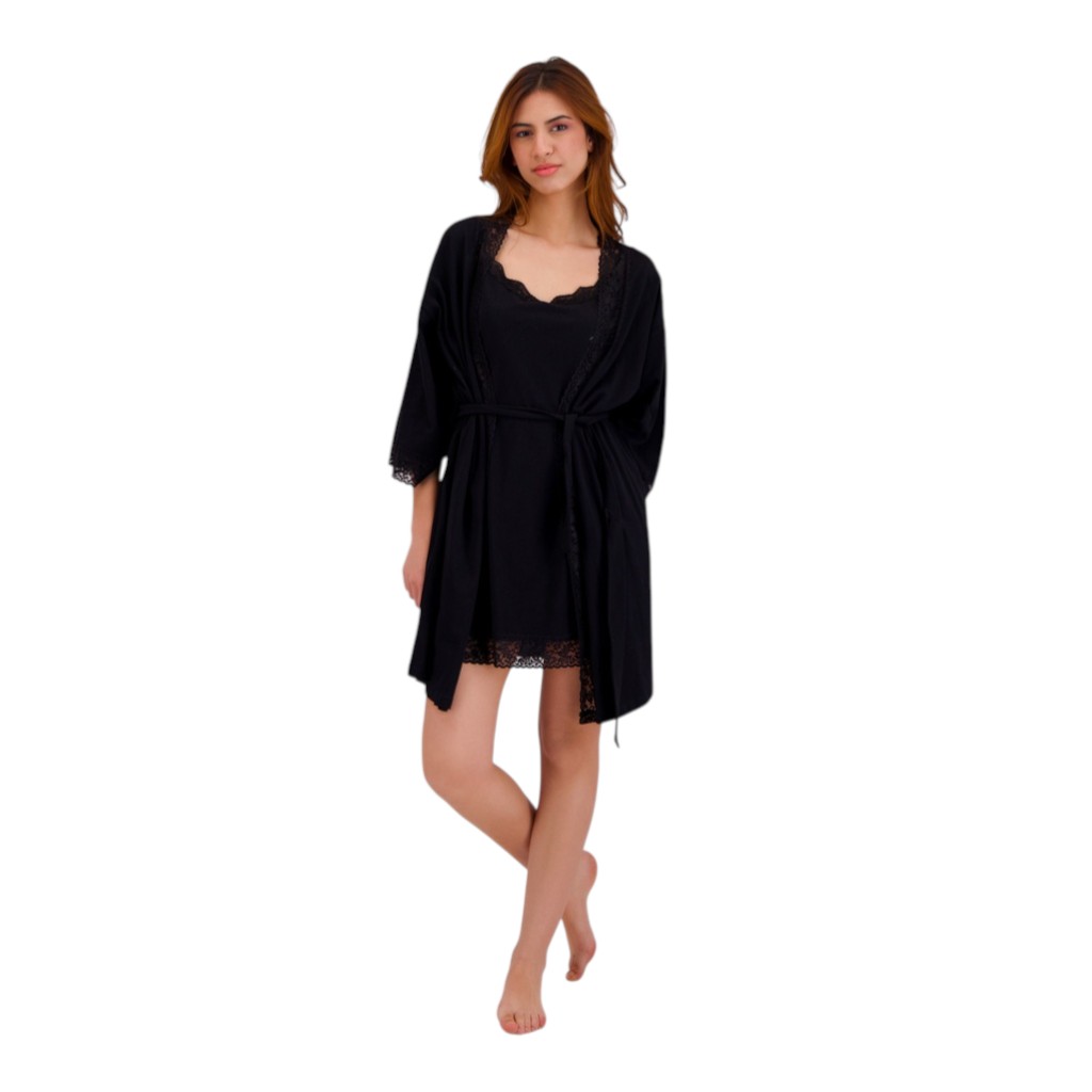 Ensemble femme nuisette et peignoir
