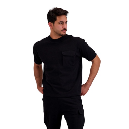 Sweat homme manches courtes avec poche soufflet