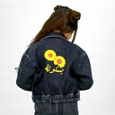 Zipped cropped jacket fille بَسكُوتة