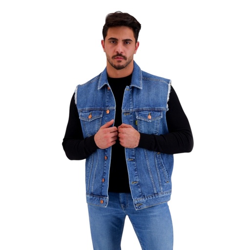 Regular jacket homme sans manches en jeans - KENZI