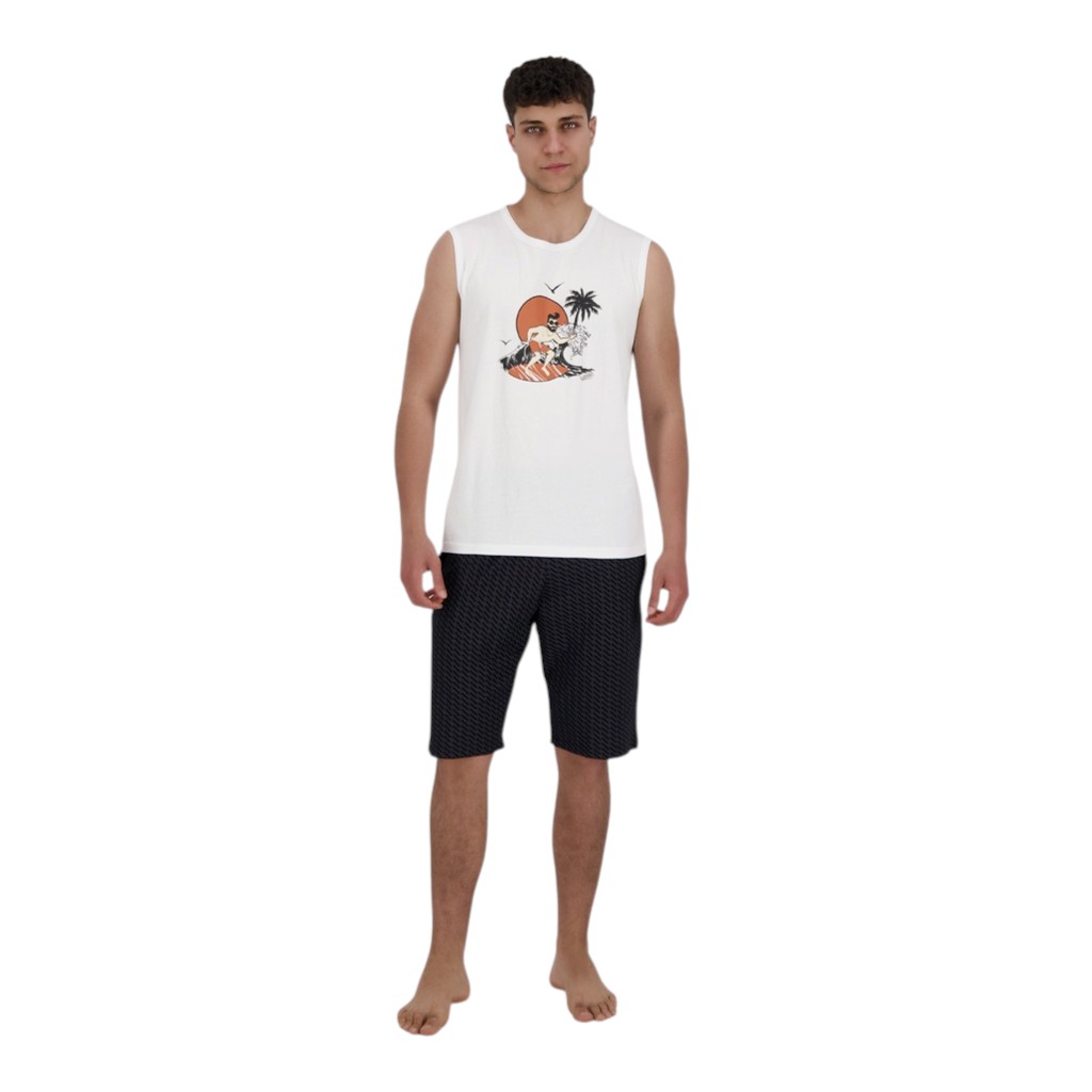 Ensemble homme débardeur et short THE SURFER DALI