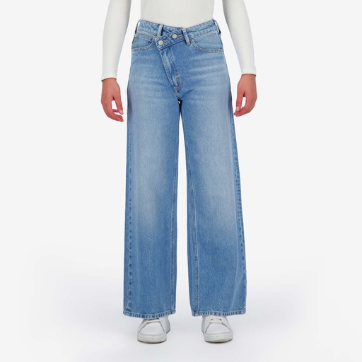 Super Straight jeans femme avec braguette décalé- SARRA 2.0