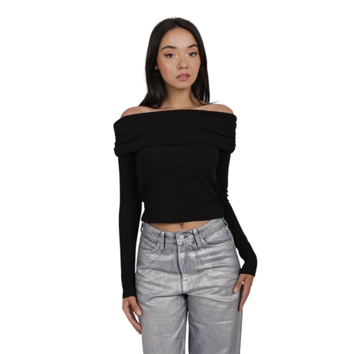 T-shirt femme manches longues col bateau