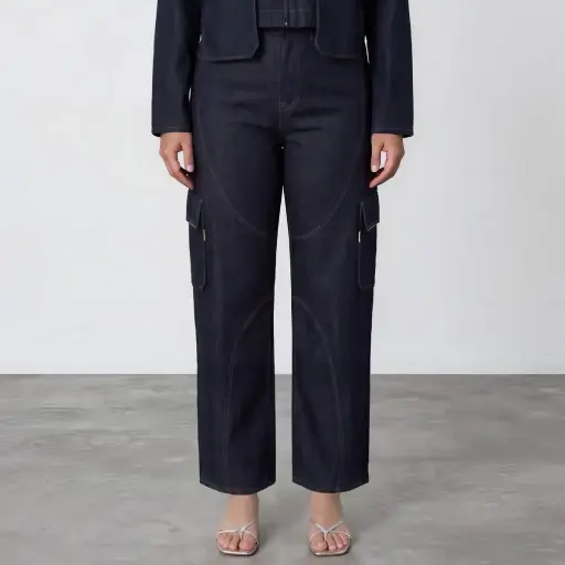 Baggy unisexe avec des poches détachables en jeans Selvedge And Raw Look - TUNIS FASHION WEEK 2024