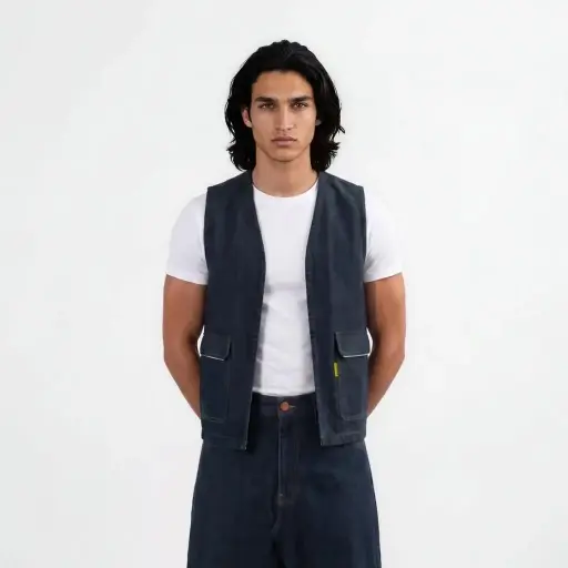 Workwear Farmla unisexe matelassé en jeans Selvedge And Raw Look - TUNIS FASHION WEEK 2024