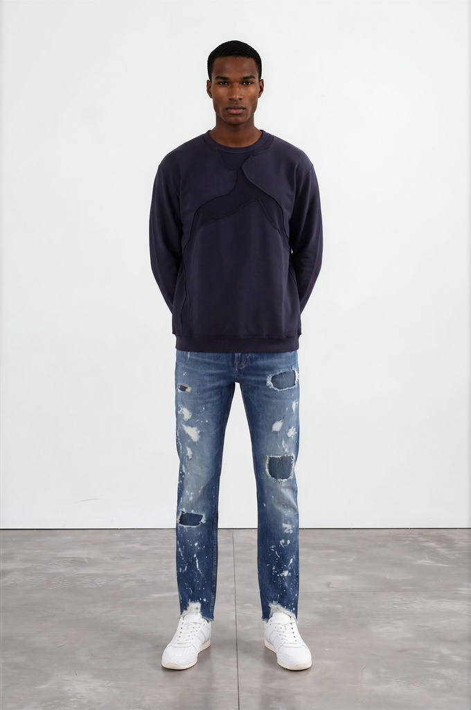 Regular jeans unisexe Heavy Used Effect - TUNIS FASHION WEEK 2024