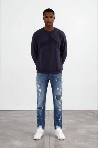 Regular jeans unisexe Heavy Used Effect - TUNIS FASHION WEEK 2024