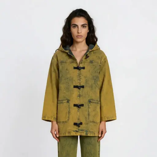 Workwear Kachabya unisexe en jeans Heavy Used Effect - TUNIS FASHION WEEK 2024