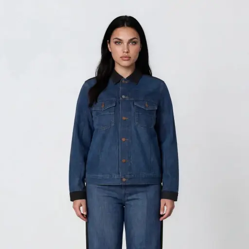 Veste oversized unisexe PATCHWORK en jeans UPCYCLING METHODS - TUNIS FASHION WEEK 2024