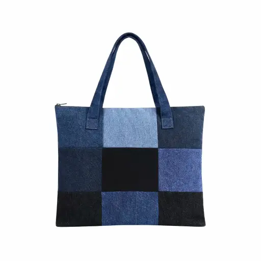 [01-010-138-002-K419-U] Coussin &Tote bag format 49/39 en jeans Modular - TUNIS FASHION WEEK 2024
