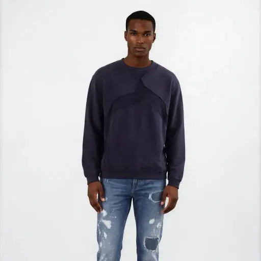 Sweat unisexe oversized avec déchirure  Heavy Used Effect - TUNIS FASHION WEEK 2024