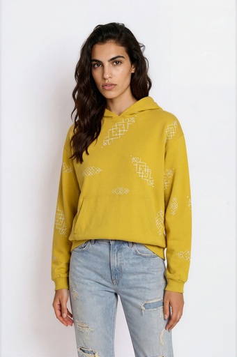 Hoodie oversized unisexe IMPRIME BERBERE Heavy Used Effect - TUNIS FASHION WEEK 2024