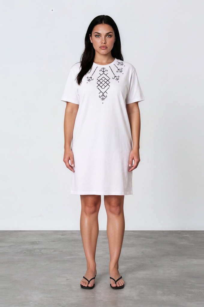 T-shirt & Robe oversized unisexe Modular MOTIF BERBERE HEAVY PRINT AND LASER - TUNIS FASHION WEEK 2024