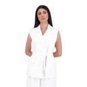 Blazer croisé femme sans manches-SAHAR