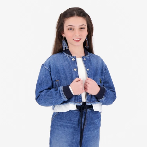 Bombers fille en jeans