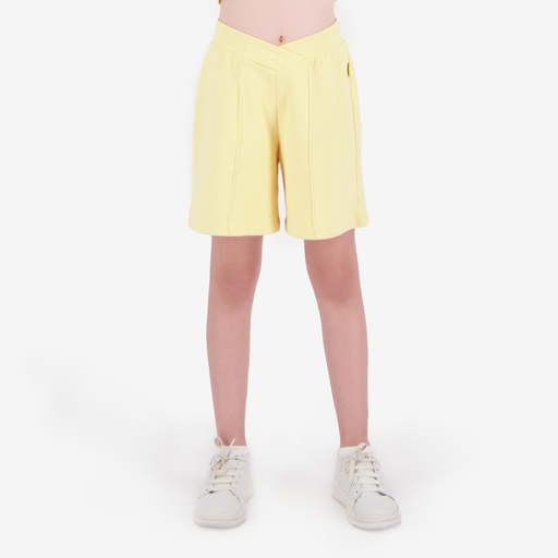 Short fille avec bande à la taille croisée