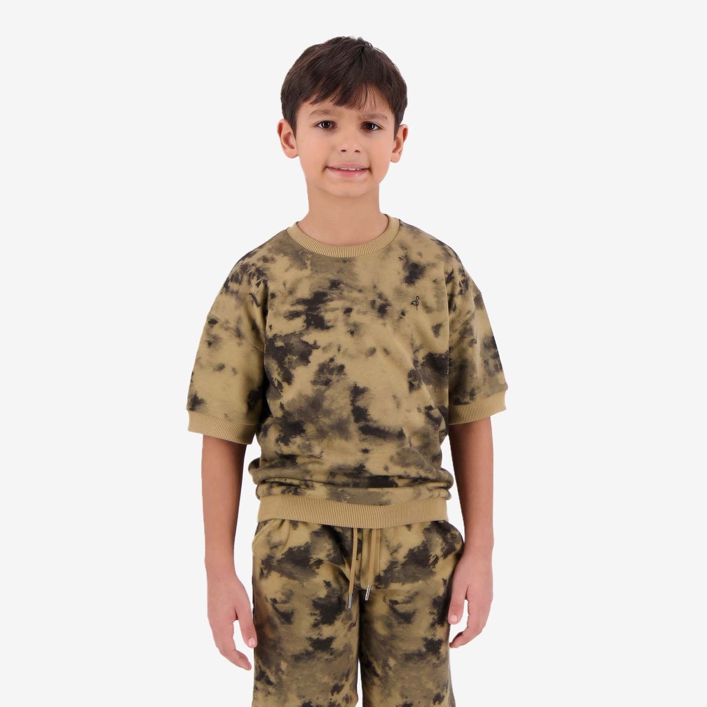 Sweat garçon manches courtes tie & dye