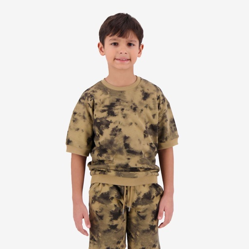 Sweat garçon manches courtes tie & dye