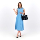 Robe chemise fluide femme sans manches en jeans- CYLINE