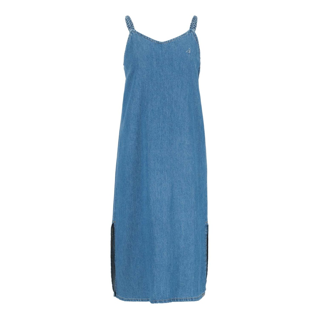 Robe bretelle fluide femme en jeans THANIA