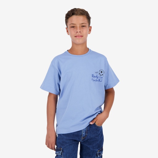T-shirt regular garçon manches courtes avec animation Ready for تكويرة