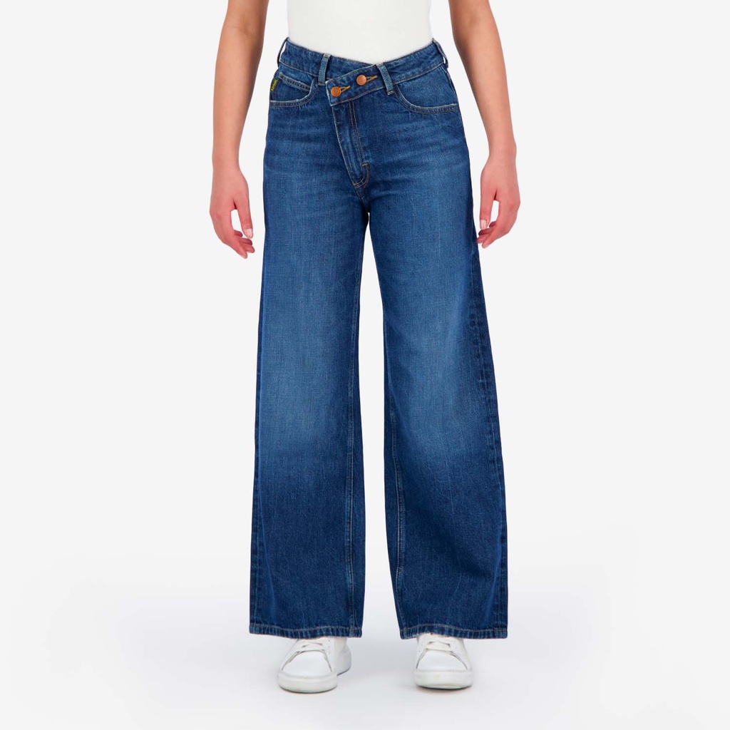 Super Straight jeans femme avec braguette décalé- SARRA 2.0