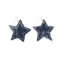 Boucle d'oreille étoile en denim