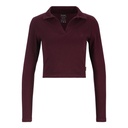 Polo côtelé femme manches longues