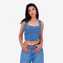 Upcycling top femme jeans V1