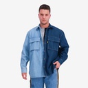 Upcycling chemise workwear homme en jeans bi-couleur - WAAD V2