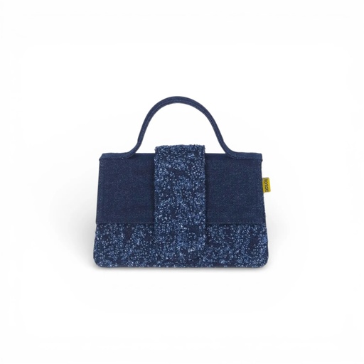 [01-010-31-023-K490] Sac Bambino femme en jeans et cuir