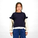 Sweat fille avec volants