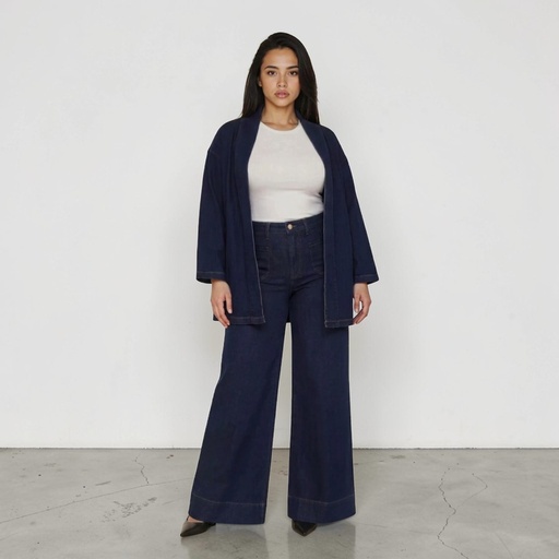[01-010-100-008-K490-U] Kimono femme  denim -KARAMA 2.0