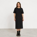 Robe maxi femme manches courtes avec broderie