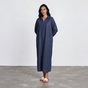 Robe jebba femme avec broderie en jeans