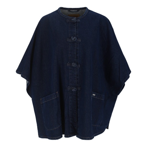 [01-010-10-130-K490-TU] Poncho femme avec poche plaquée - ZINA 2.0